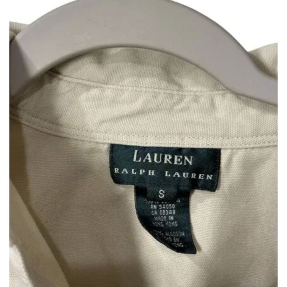 Lauren Ralph Lauren Beige Cotton Utility Shirt Womens S - Picture 2 of 4